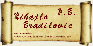 Mihajlo Bradilović vizit kartica